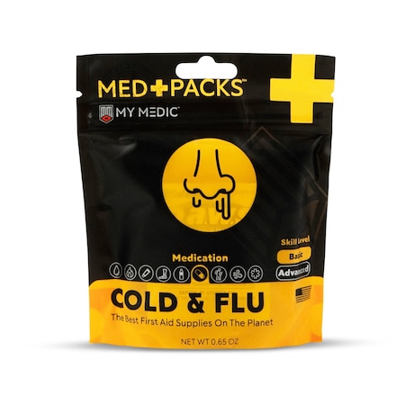My Medic First Aid Kit, Yellow, 10, 4.9 in MM-KIT-S-MD-PK-COLD-FLU-EA